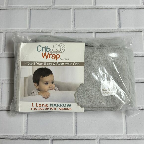 Crib Wrap by Trend Labs One (1) Long Narrow Gray - Picture 1 of 4
